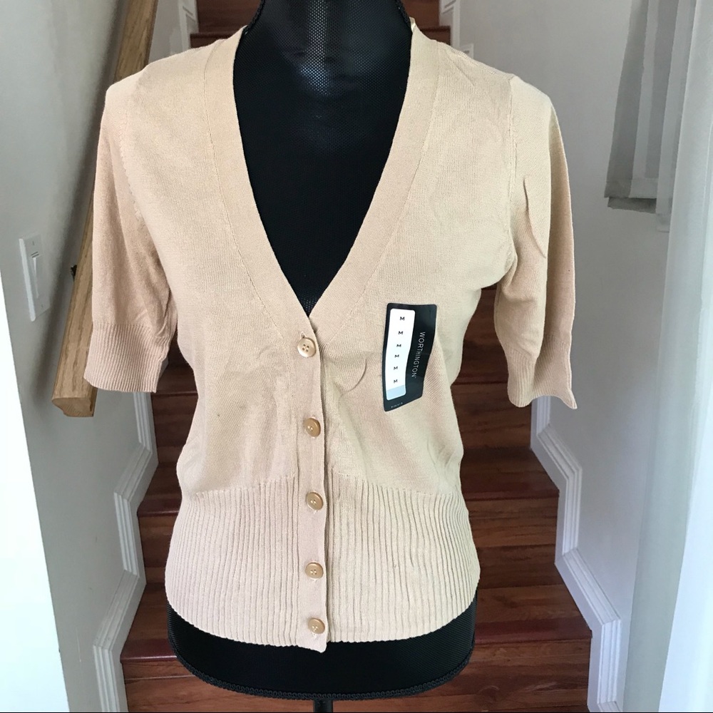 WORTHINGTON Short sleeve cardigan